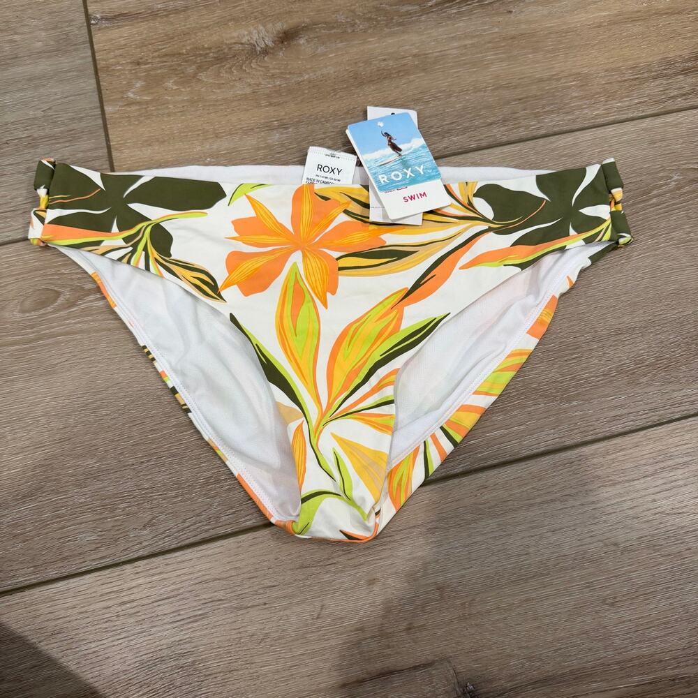 ROXY NWT Bikini Bottoms - Palm Tree Floral - Size XL